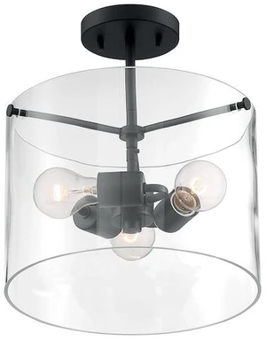 NUVO 60/7278 Fixture, Semi Flush, 3-Lght, Incandescent, 60W, 120V, A19, Medium NUVO 60/7278 Fixture, Semi Flush, 3-Lght, Incandescent, 60W, 120V, A19, Medium