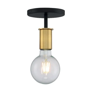 NUVO 60/7343 Fixture, Semi Flush, 1-Lght, Incandescent, 100W, 120V, A19, Medium NUVO 60/7343 Fixture, Semi Flush, 1-Lght, Incandescent, 100W, 120V, A19, Medium