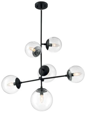 NUVO 60/7135 Fixture, Pendant, 6-Lght, Incandescent, 60W, 120V, B10, Candelabra NUVO 60/7135 Fixture, Pendant, 6-Lght, Incandescent, 60W, 120V, B10, Candelabra