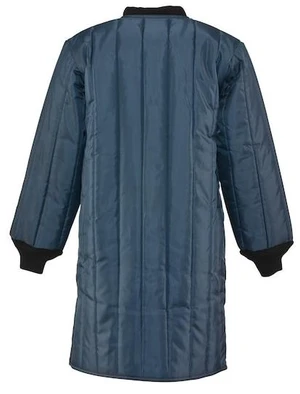 REFRIGIWEAR 0934RNAVMED Insulated Frock Liner, Polyester, Snap-Front, Navy, M REFRIGIWEAR 0934RNAVMED Insulated Frock Liner, Polyester, Snap-Front, Navy, M