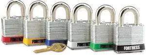 FORTRESS 1803YLW Lockout Padlock, KD, Yellow, 1-1/4"H