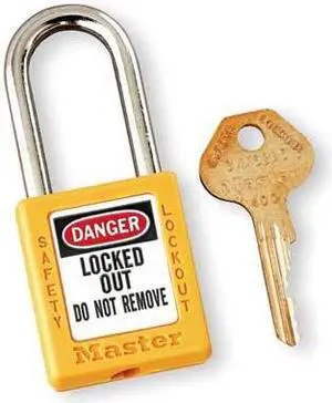Master Lock Lockout Padlock  Includes Customizable Labels 410YLW