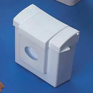 Health Gards Convertible Sanitary Napkin Receptacle, Plastic, 1gal, Wh
