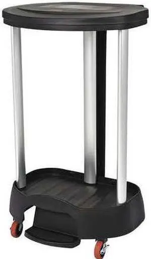 RUBBERMAID FG630000BLA Black Aluminum, Linen Hamper