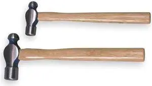 WESTWARD 4YR63 2-piece Ball Peen Hammer Set, 16-32 oz., Hickory Handle
