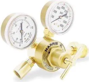 HARRIS 301-AR60-580 Flow Gauge Regulator, Single Stage, CGA-580, 0 to 60 scfh,