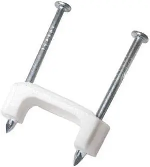 Cable Staple, 3/4In, Plastic, Romex, 100 Pack