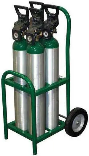 SAFTCART MDE-4 Cylinder Trolley,250 lb.,35 In. H