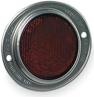 Reflector,Armored,Red,Dia 4  11/16 In GROTE 40232