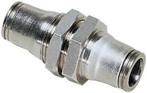 LEGRIS 3616 10 00 Bulkhead Union, 13/32 in Tube Size, Brass, Silver