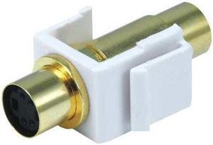 A/V Wallplate, Svideo, 4Pin(F/F),Wht MONOPRICE 6557