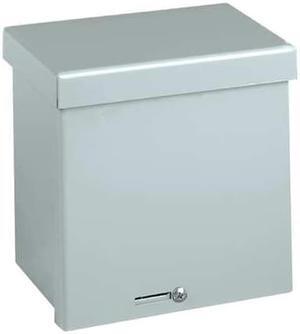 WIEGMANN RSC081004GNK Padlockable Hasp Electrical Enclosures, 10 in H, 4 in D,