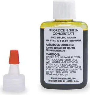 DWYER INSTRUMENTS A-126 1 oz dispenser bottle fluorescein green color