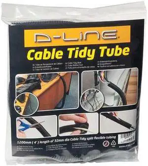D-LINE US/CTT1.1/GR Cable Tidy Tube,Black,ABS