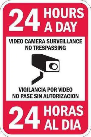 LYLE T1-1080-HI_12x18 Property Sign,Video Cam,18 In 12 In