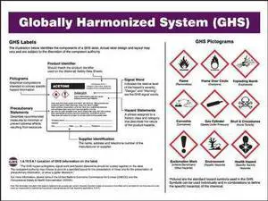 ACCUFORM SP125163L GHS Poster, 17 in H x, 22 in W, Plastic