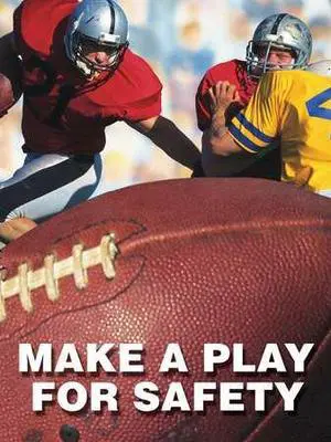 ACCUFORM SP124506L Safety Poster, Make A Play for Safety!, 22 in H x, 17 in W,