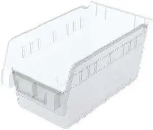 AKRO-MILS 30090SCLAR Clear Shelf Bin, 11-5/8"L x 6-5/8"W x 6"H