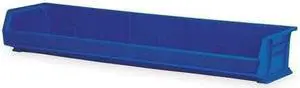 AKRO-MILS 30320BLUE Blue Hang and Stack Bin, 8-5/8"L x 33"W x 6"H