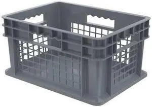 AKRO-MILS 37278GREY Gray Straight Wall Container 15 3/4 in x 11 3/4 in x 8 1/4