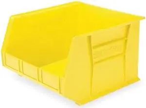 AKRO-MILS 30210YELLO Hang & Stack Storage Bin, Plastic, Yellow, 3 in H, 4 1/8