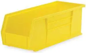 AKRO-MILS 30234YELLO Hang & Stack Storage Bin, Plastic, Yellow, 5 in H, 5 1/2