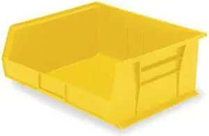 AKRO-MILS 30255YELLO Yellow Hang and Stack Bin, 10-7/8"L x 16-1/2"W x 5"H,