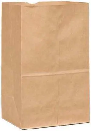 Grocery Bag Flat Bottom 20# Shorty Brown, Pk500 ZORO SELECT 12R056