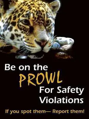 ACCUFORM SP124513L Safety Poster, Be On The Prowl For Safety Violations If You