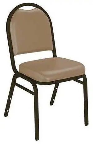 Set of 2 Stacking Chairs - Beige Vinyl - by National Public Seating
