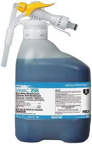 DIVERSEY 3062768 Virex II 256 Disinf Cleanr,5L,Mint