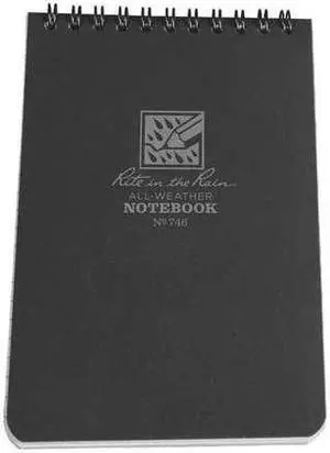 RITE IN THE RAIN 746 All Weather Spiral Notebook,Uni,4in.x6in