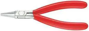 KNIPEX 35 11 115 4 1/2 in Flat Nose Plier Plastic Coated Handle
