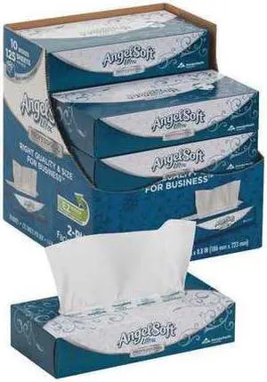 GEORGIA-PACIFIC 4836014 White Facial Tissue, 10 Pack, 125 Sheets/ Pack