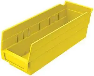 AKRO-MILS 30120YELLO Yellow Shelf Bin, 11-5/8"L x 4-1/8"W x 4"H