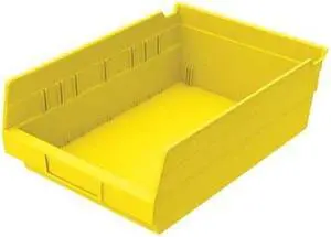 AKRO-MILS 30150YELLO Yellow Shelf Bin, 11-5/8"L x 8-3/8"W x 4"H