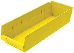 AKRO-MILS 30138YELLO Shelf Storage Bin, 6-5/8 in W x 17-7/8 in L x 4 in H, 20