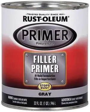 RUST-OLEUM 254863 Filler Primer, Gray, 1 Qt.