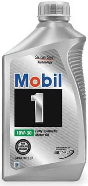 MOBIL 1 122319 Engine Oil, Mobil 1, 10W-30, Synthetic, 1 Qt.
