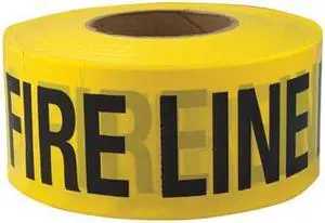 ZORO SELECT 4ACD5 Barricade Tape, Fire Line Do Not Cross, 3 in Wide x 1000 ft
