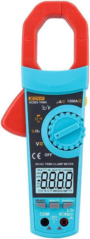 ZOYI VC903 Digital Clamp Meter Ammeter 1200A multimeter Voltmeter AC DC Voltage Meter Temperature