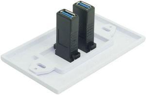 Dual Ports USB 3.0 Data Charger Wall Face Plate Panel Dock Station 118mm 120mm Rectangle Type TL-045