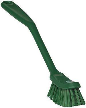 VIKAN 42872 1 in W Scrub Brush, Medium, 8 3/16 in L Handle, 11 in L Brush,