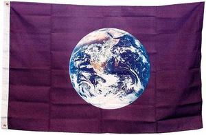 ANNIN FLAGMAKERS 1347 Earth Flag,3x5 Ft,Nylon