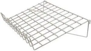 Econoco GWEC-SL22 14 x 22.5 in. L Sloping Shelf with 3 in. Lip, Chrome - Epoxy Chrome