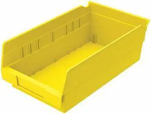 AKRO-MILS 30130YELLO Yellow Shelf Bin, 11-5/8"L x 6-5/8"W x 4"H
