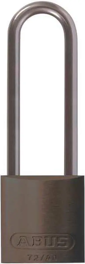 Abus Brown Lockout Padlock, Different Key Type, Aluminum Body Material, 1 EA