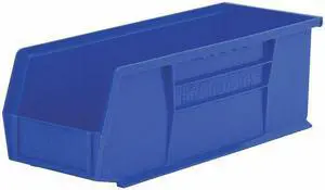 AKRO-MILS 30234BLUE Hang & Stack Storage Bin, Plastic, Blue, 5 in H, 5 1/2 in