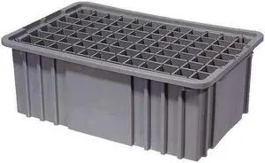 LEWISBINS DC1025 Grey Polyethylene, Divider Box, Gray, 10 3/4 in L, 2 1/2 in H