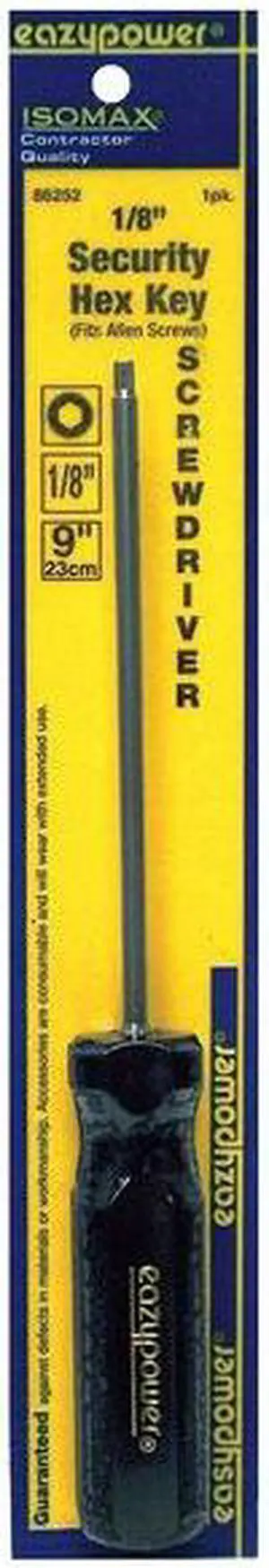 EAZYPOWER 86252 Tamper Resistant Hex Screwdriver 1/8 in Round